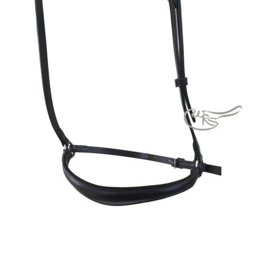 English Leather Lined and Raised Drop Noseband