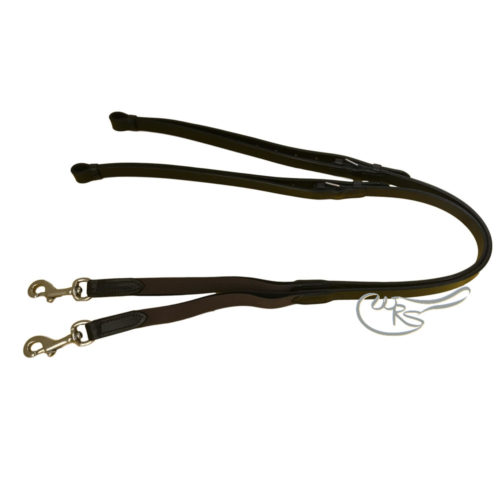 English Leather Side Reins with Elastic Inserts
